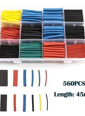 560pcs 45mm Heat Shrink Tube Set Insulation Shrinkable Tubin