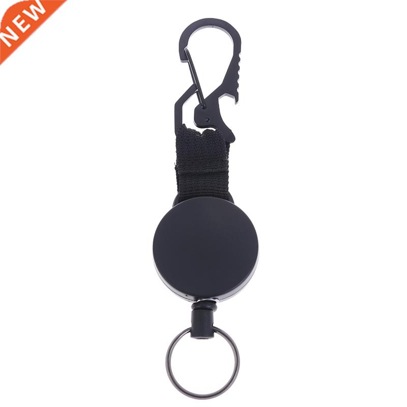 3 In 1 Retractable Badge Steel Wire Cord Pull Key Ring Porta