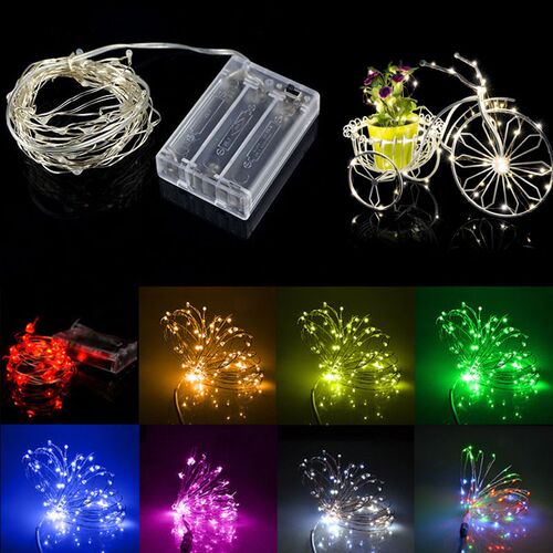 2/3/4M LED Copper Wire Garland String Lights Battery