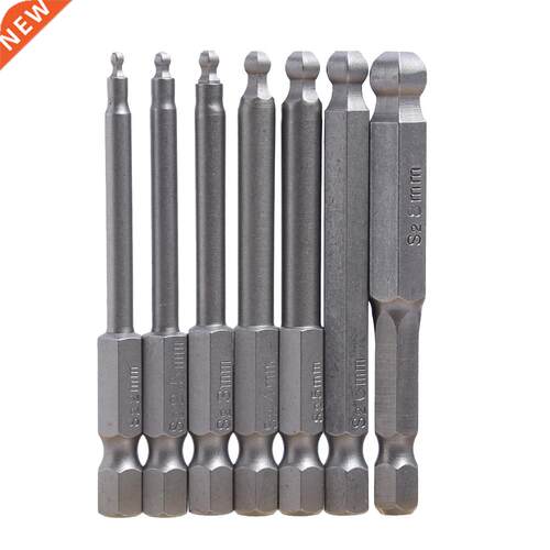 7pcs 65mm S2 Steel Ball End Hexagon Head Screw Driver Screwd