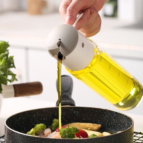 Automatic opening and closing oil pot high borosilicate glas