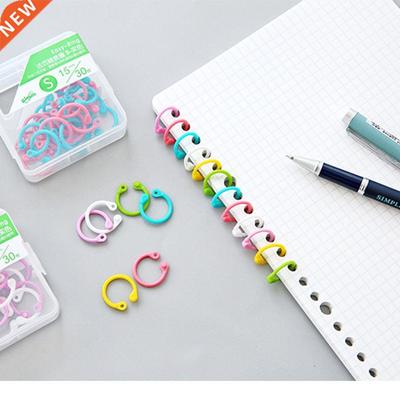 30Pcs/box Colored Easy Ring Paper Book Loose Leaf Binder Mul