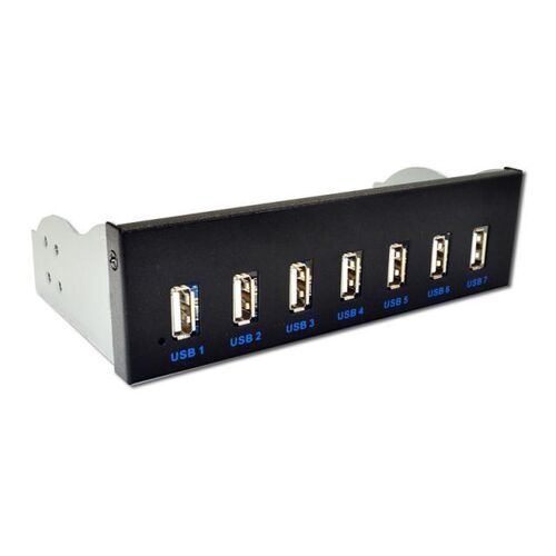 USB HUB USB 2.0 Hub 7 Port Splitter USB 2.0 Front Panel 5.25