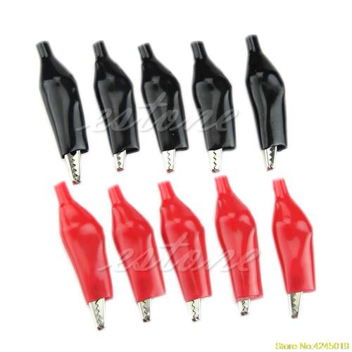 10x 28mm Alligator Leads Crocodile Test Clip Fr Electrical J
