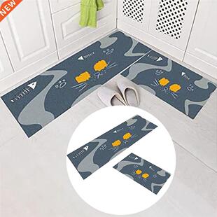 Kitchen Nonslip Floor Mt Blck Striped Oil bsorbent Long C