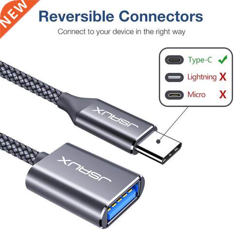 USB C Adapter OTG Type C Cable Male to USB A .0 Female Thun