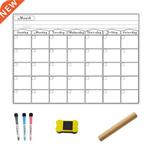 A3 Magnetic Monthly Planner Whiteboard Calendar Fridge Magne