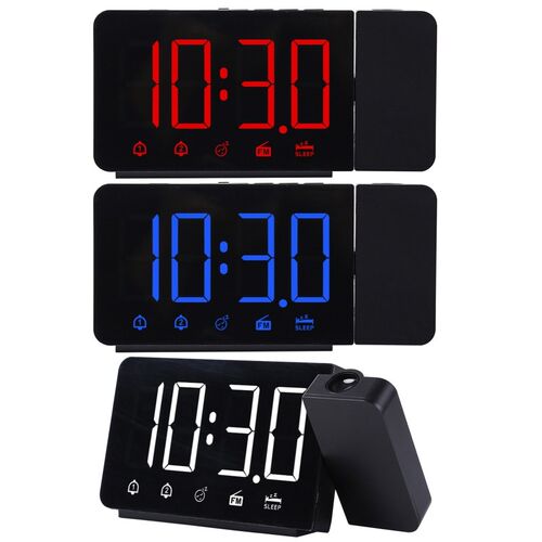 LED Digital 2 Alarm Clock USB Electronic Desktop Table Watch