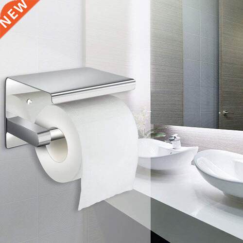 Self-Adhesive or Wall-Drilling Toilet Paper Holder Tissue Ho