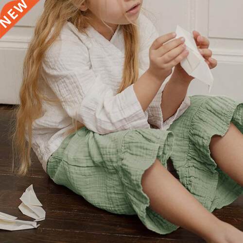100% Cotton Girls Flared Pants Summer New Style Children'