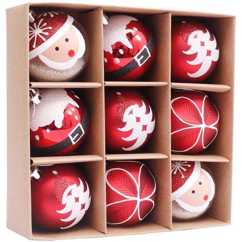 Valery Madelyn 9pcs 6cm Christmas Balls Ornaments XMAS Tree