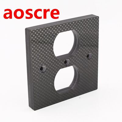 2Pieces Carbon fiber US Socket AC Power Duple Receptacle Cov