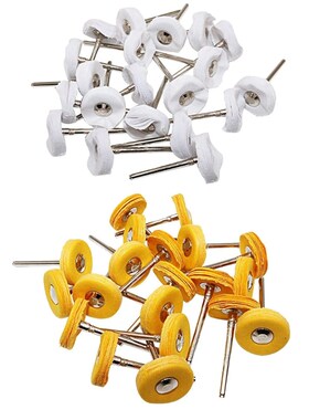 10pcs White Yellow Polishing Cotton T Style Polish Buffing W