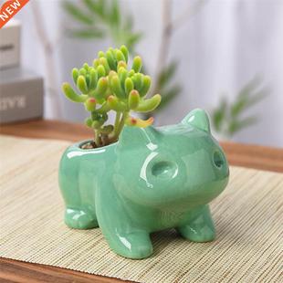 Creative Ceramic Mini Flowerpot Succulent Planter Cute Green