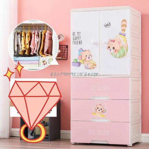 Thicken Simple Children's Wardrobe Modern Simple Home Bedroo