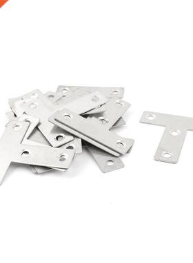 20 Pcs T Shpe 50mmx50mm Shelf Support 4 Holes Brcket Joint