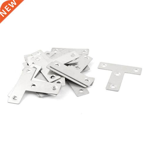 20 Pcs T Shpe 50mmx50mm Shelf Support 4 Holes Brcket Joint