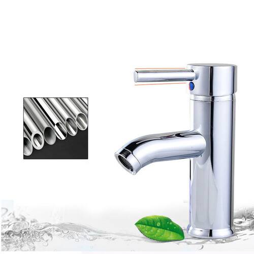 Brass Single Handle Bathroom Chrome Mixer Tap Sink Bath Hot/