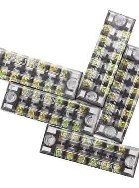 5 Pcs 600V 15A 6 Positions 2 Rows Barrier Screw Terminal Blo