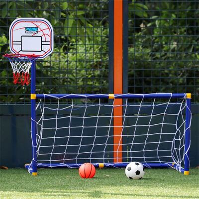 2 In 1 Outdoor Sports Kids Football Goal Boys Soccer Toy Min