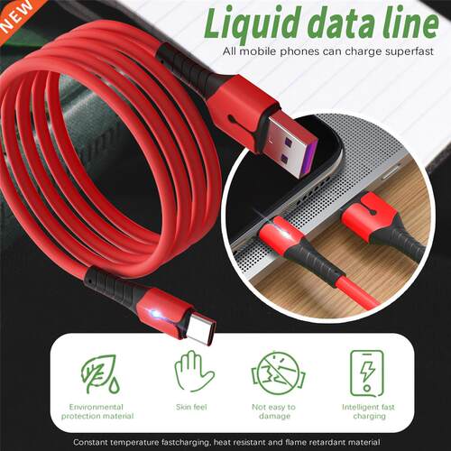 3A Liquid Silicone USB Type C Cable For Huawei Mate 40 Pro P