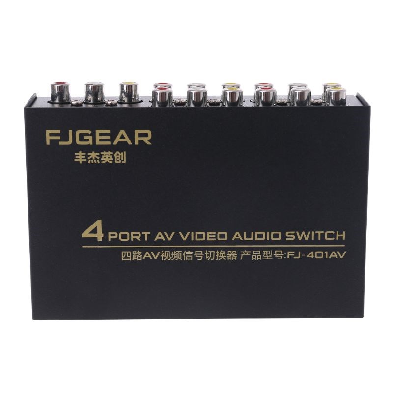 NEW 4 Port AV Audio Video RCA 4 Input 1 Output Switcher Swit
