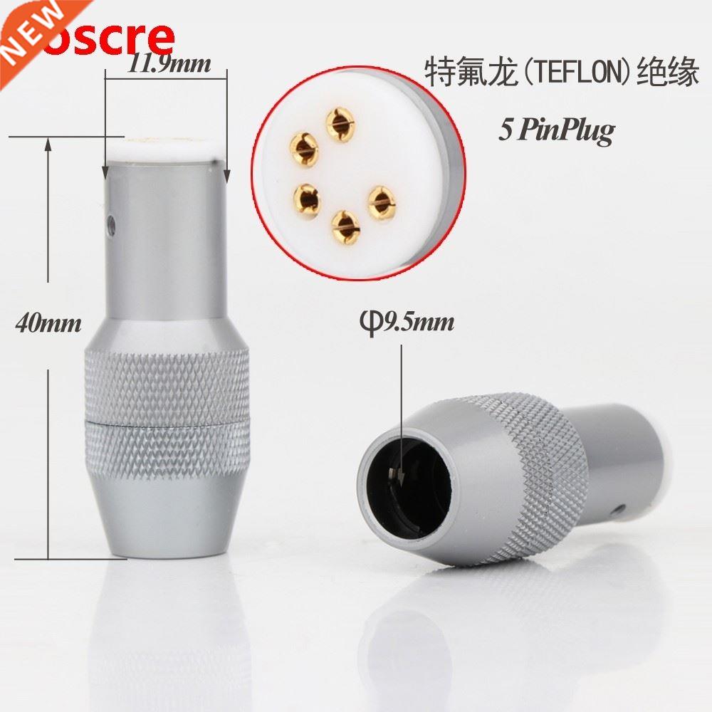 Monosaudio 1 Pcs DI90G 5 Pin Turntable Female DIN plug Gold