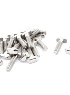 M8 Thread 30mm Length T SDrop-in Stud Bolt Screw 20pcs Silve