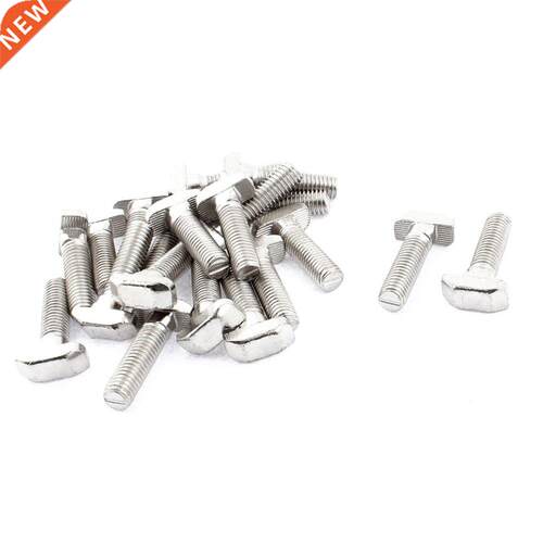 M8 Thread 30mm Length T SDrop-in Stud Bolt Screw 20pcs Silve