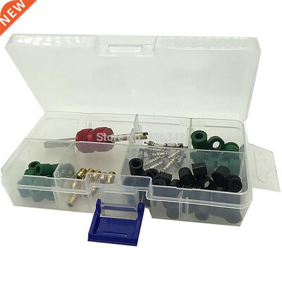AC O-Ring Seal Kit Rubber Rings A/C Tire Tyre Valve Cores Re