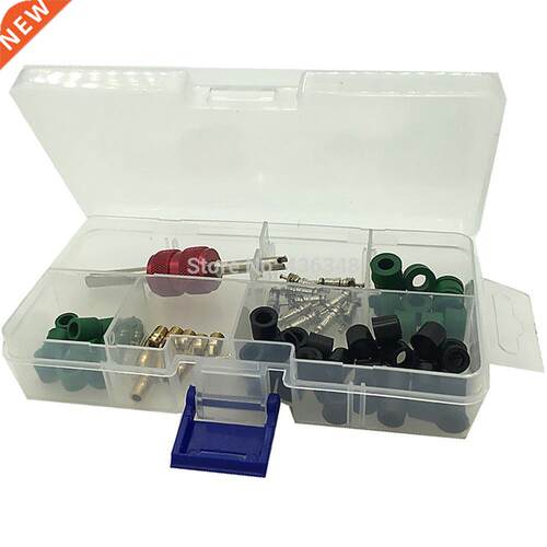 AC O-Ring Seal Kit Rubber Rings A/C Tire Tyre Valve Cores Re