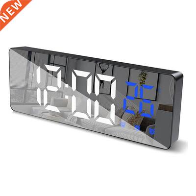 LED Digital Electronic Simplicity Mirror Clock With Snooze V