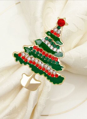 Christmas Napkin Rings - Set of 8 Napkin Holder Rings for Ho