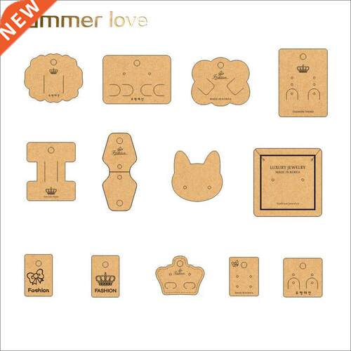 Kraft Paper Card Necklace Earrings Display Cards Jewelry Ta