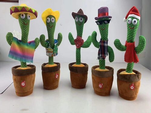 Children Song Plant Cactus Electric Toy Plush Music Dancing
