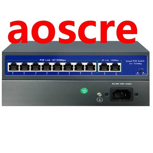 48V Network Poe Switch 10-Port 48V Standard 8-Port Poe Power