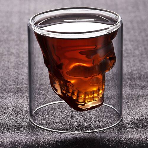 Creative Wine Glass Skull Head Shot Glass Fun Transpent Pa