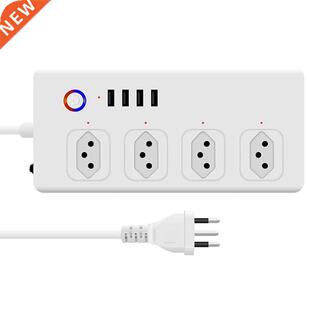 WiFi Smart Power Strip with 4 Outlets 4USB Ports,1.4M Extens