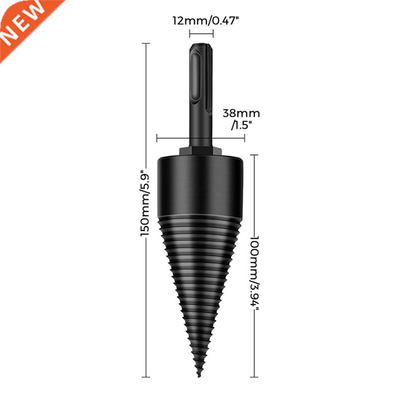 38mm Drill Bit Chop Wood Splitting Tool Cone Log Splitters W