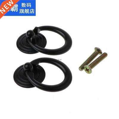 2Pcs Vintage Furniture Handle Black Kitchen Cabinets Pull Ha