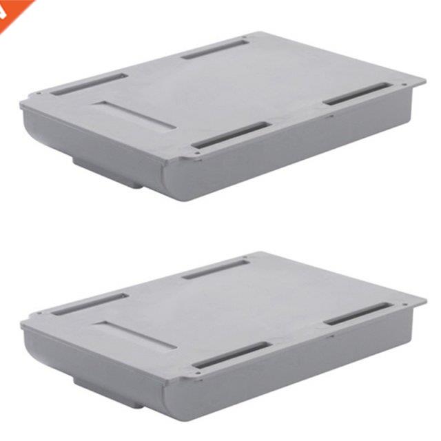 2 Pcs Under-Desk Drawer Storage Box Self-Adhesive Desk Drawe