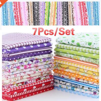 7Pcs/set Square Assorted Pre-Cut Cotton Qult Fabrc Floral