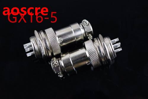 1Pcs Aviation Plug 5-Pin 16mm GX16-5 Male And Female Panel M
