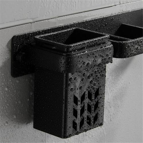Wall Mounted Shelf Bathroom Black Hair Dryer Holder Hair Str