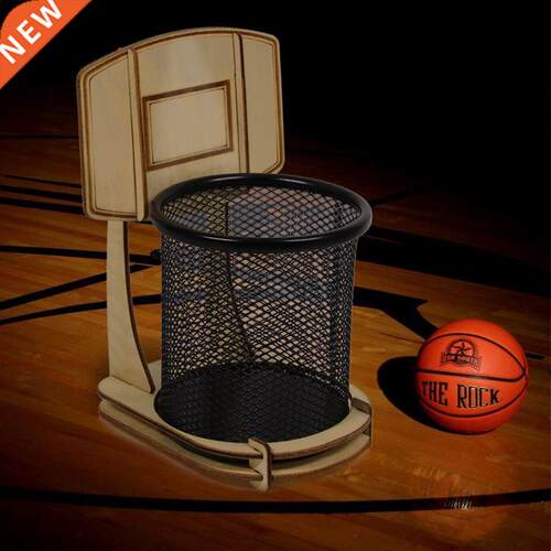 Basketball Stand Pen Holder Basketball Metal Pencil Holder a