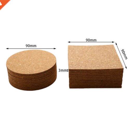 10pcs 90mm Ordinary Cork Coaster Coffee Drink Tea Placemat W