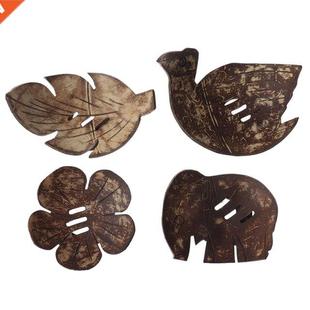 Leaf Shape Wooden Box Bathroom Soap Holder Dish Storage Plat