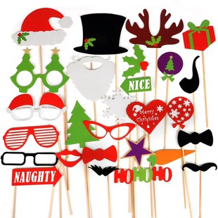 Fun Props For Christmas Parties, Photo Prop, Various Masks