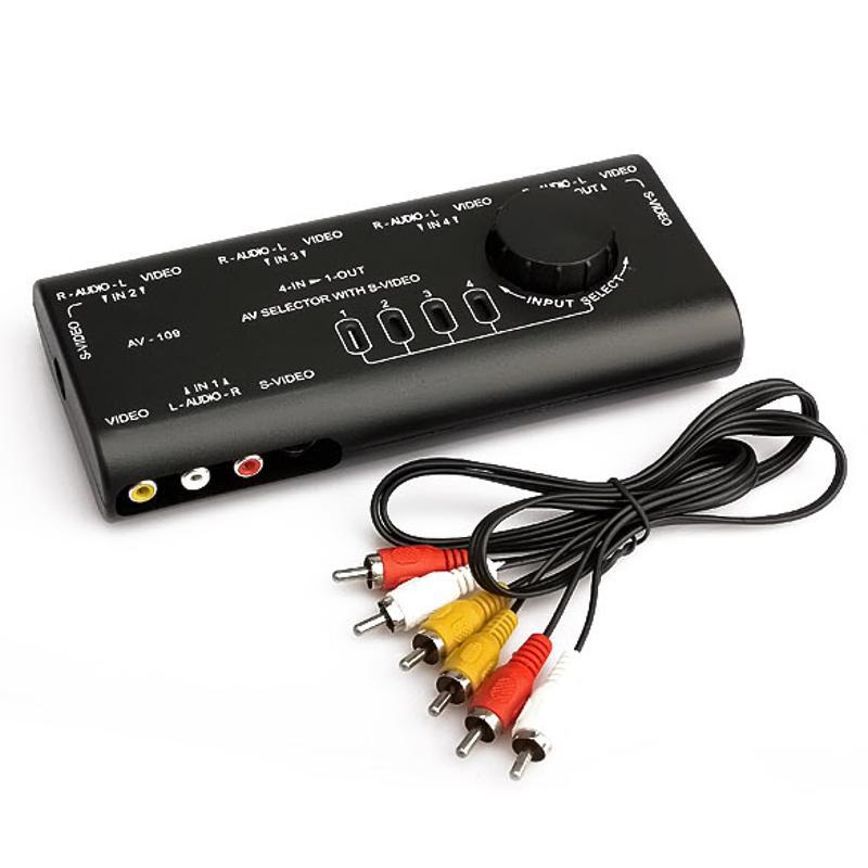 Sell AV Audio Video Signal Switcher 4 Input 1 Output Switch