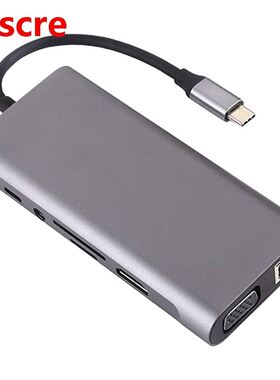 USB C Hub 11-In-1 Type C Adapter with 4K HDMI+PD Charging US